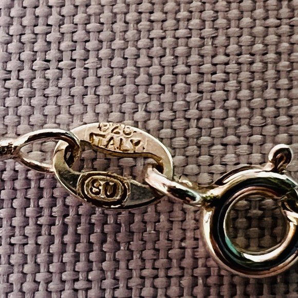 Silver Unlimited Pendant Necklace Faceted Double Gem Sterling 925 Italy - Picture 14 of 14